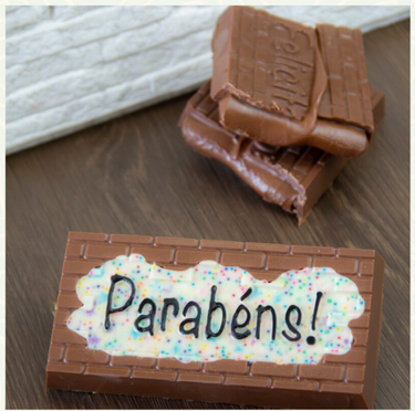 Forma de Chocolate Especial 3 Partes - Tablete Parabens - BWB10183